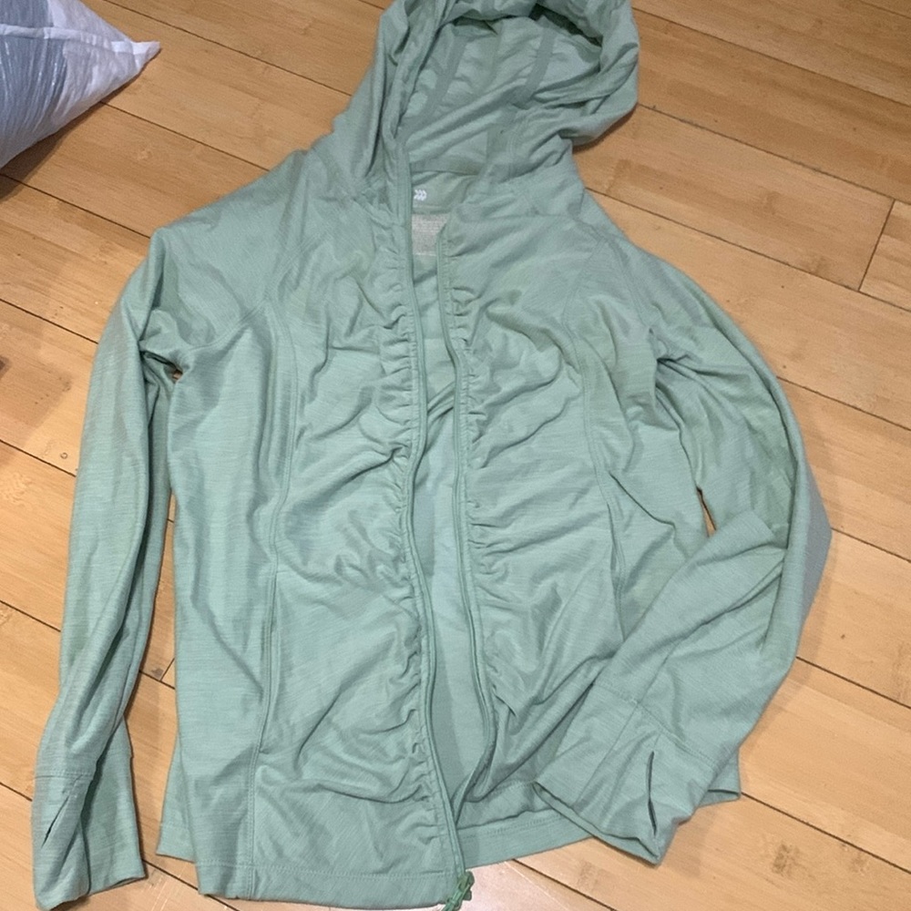 Light green zip up jacket
